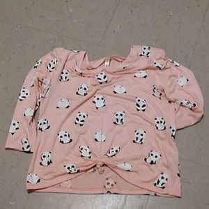 Cute pink panda crop